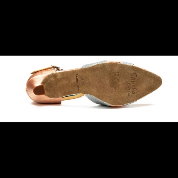 Salsa/Latin indoor dance shoes beige size 9 - Picture 7 of 11